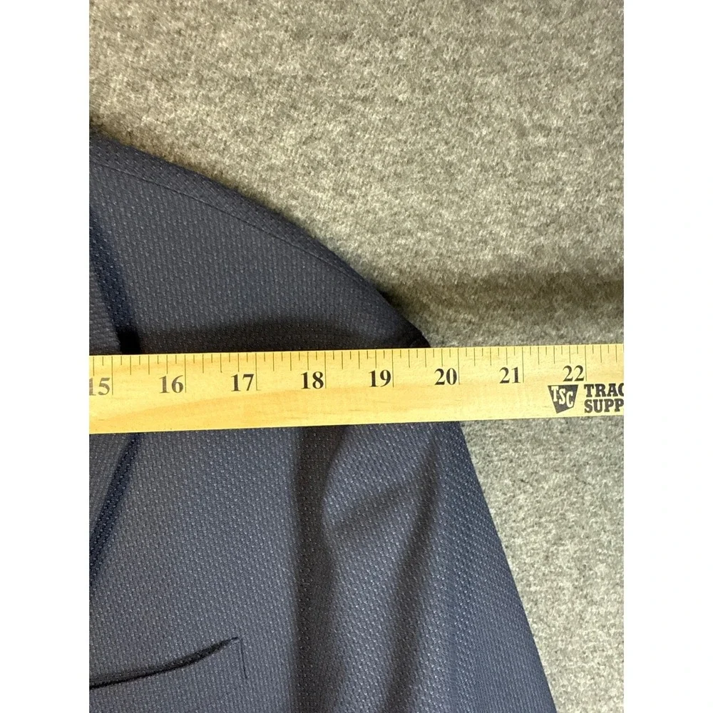 Banana Republic‎ Navy Textured Slim Fit Blazer Suit Jacket Men Size 46R Manager